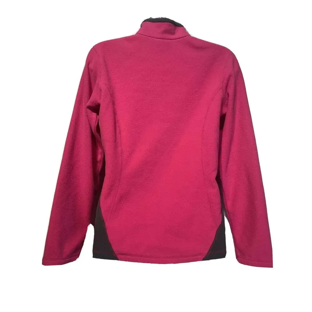 the north face Pink gray kids fleece Pullover L